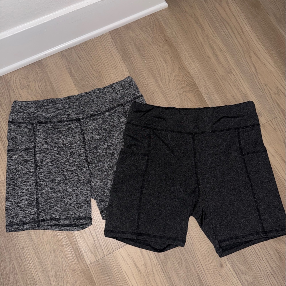 SHEIN Gray and Black Athletic Shorts